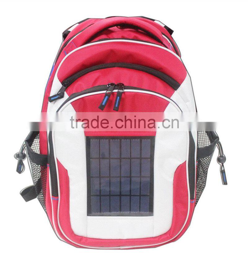 High quality hiking 1680D backpack with solar panel