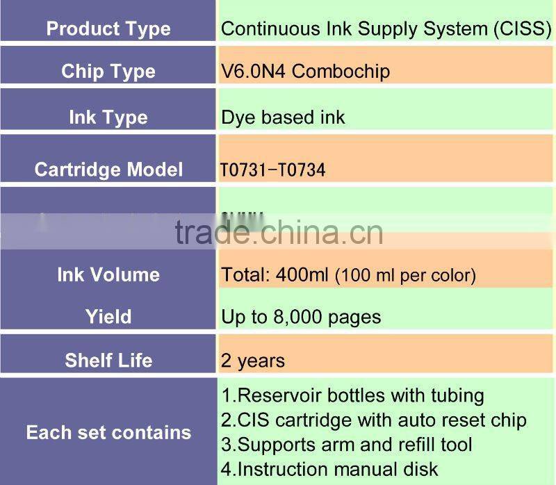 CISS For Epson C90/CX5500/C92/CX5600/C79/ With Combo Chip