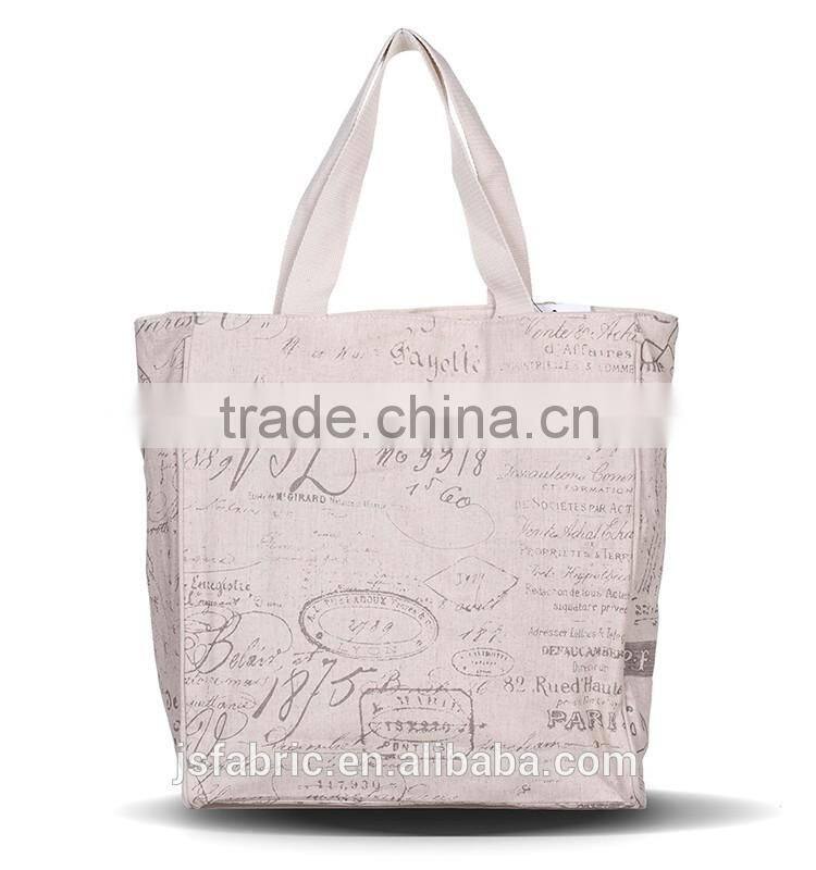 Linen Cotton Big Size Girl Canvas Embroidery Christmas Tote Bag