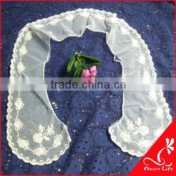 cheerslife embroidery crochet neckties with flower pattern