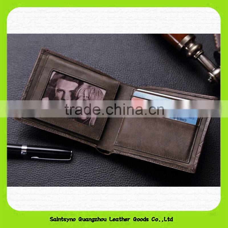 New design cheap fashion promotional pu leather Man Leather Wallet