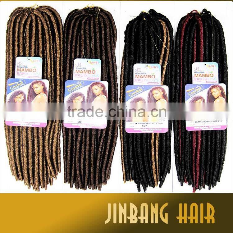 18inch 120g synthetic hair soft crochet twist braid 2x havana mambo fauxlocs braid
