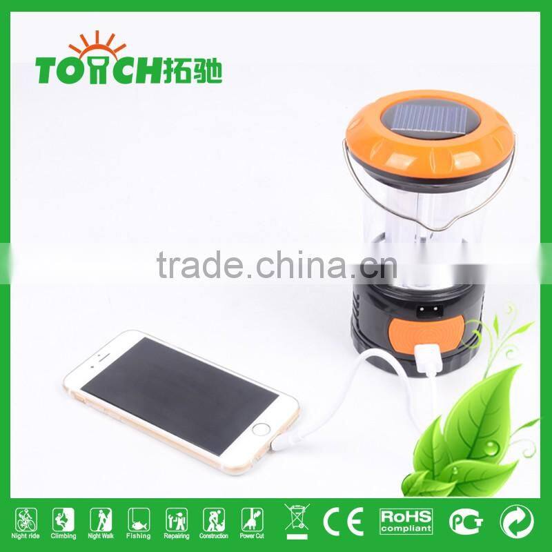 4 Bulbs High Quality US Hot Sale Lantern Light Fashion Design Solar Charge Camping Lamp Camp Tent Light with Charger