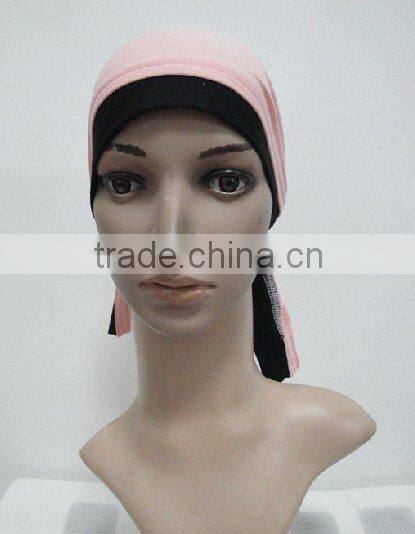 C025 new style cotton underscarf with tie at back,muslim scarf hats