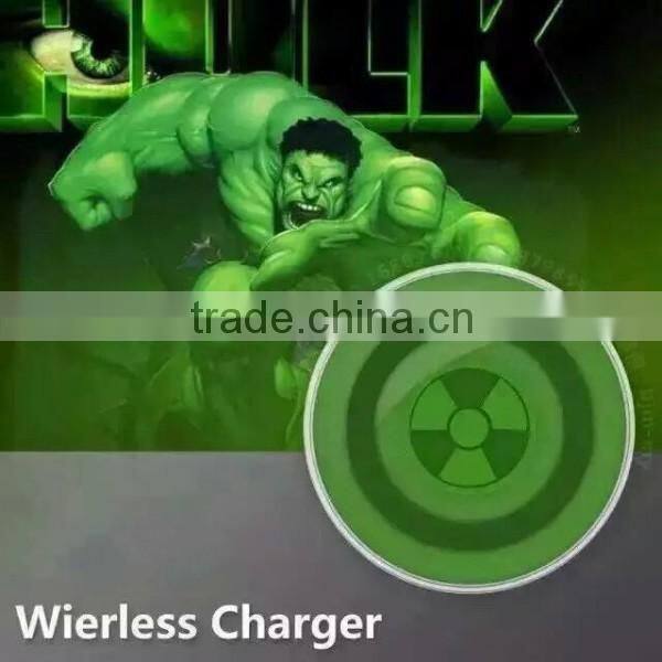 For samsung S6 edge QI wireless charger, for Samsung S6 edge Avengers edition Wireless charging pad Captain America Shield