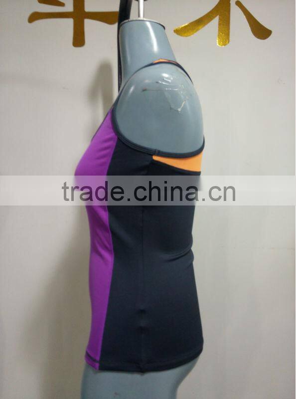 2014-2015 fashion stretch yard dye sleeveless shirt fitness wear