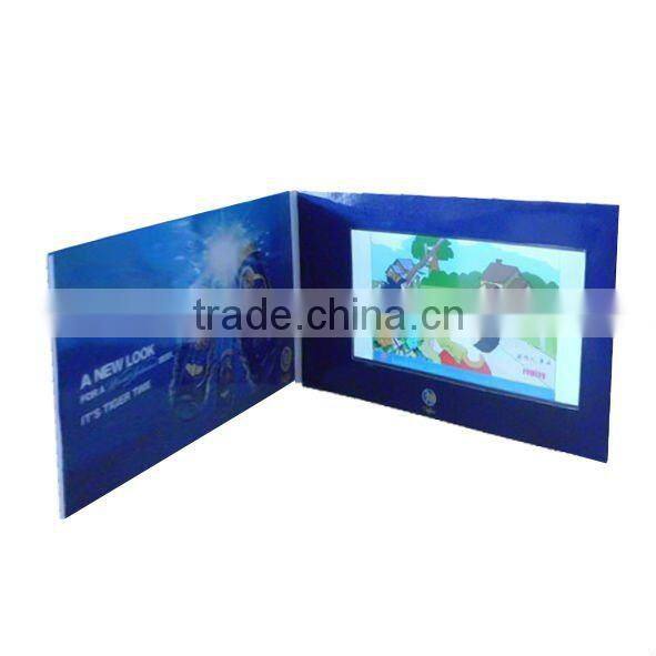 7 inch video brochure Promotional advertising MP4 video player card for gift item