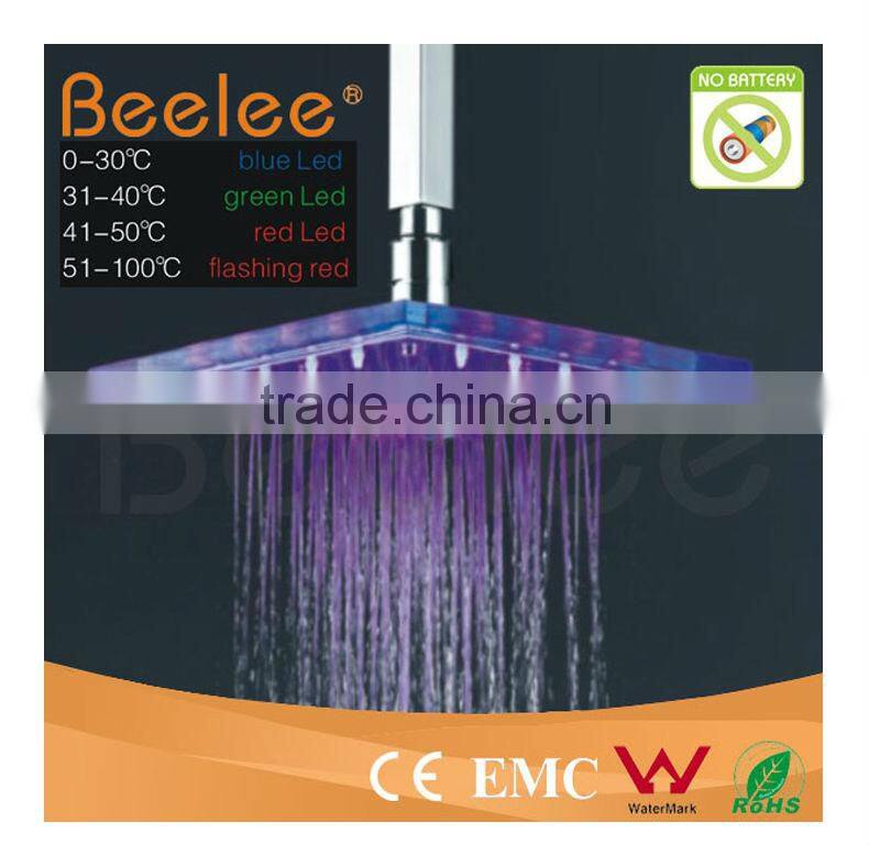 Led Glass oblong big shower head for top shower