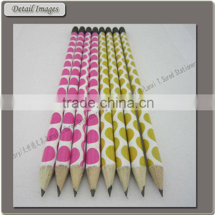 Custom Printed HB Wooden Pencil With Eraser