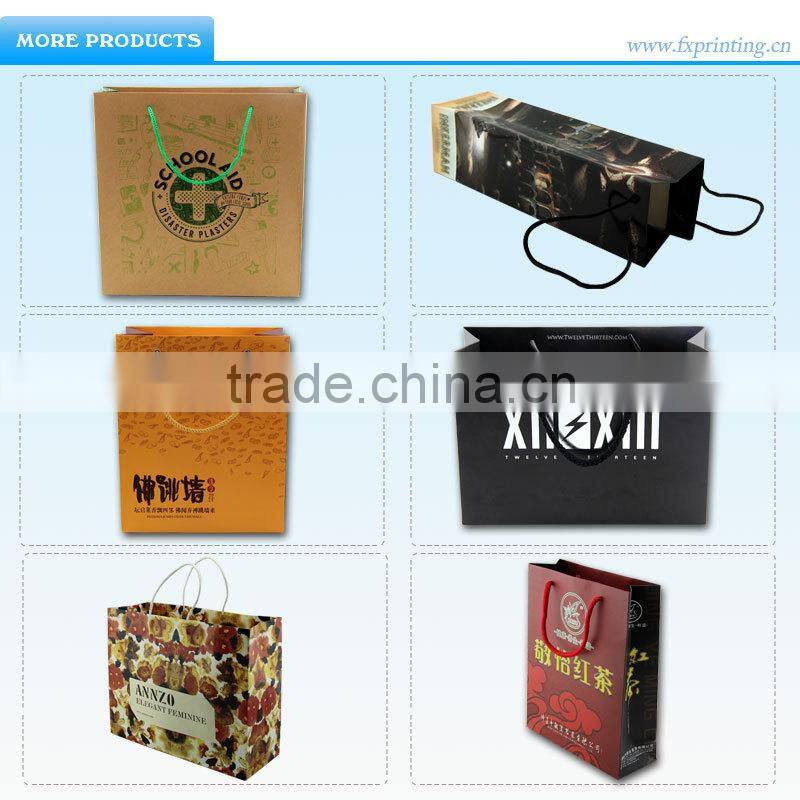 Fashional Design Free Custom Newest Paper Bottle Wine Gift Bag