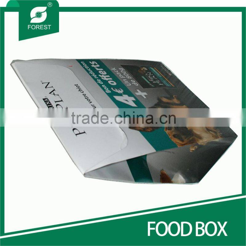 CUSTOM MADE RECYCLABLE CARDBOARD PET FOOD BOX FOR PACKAGING