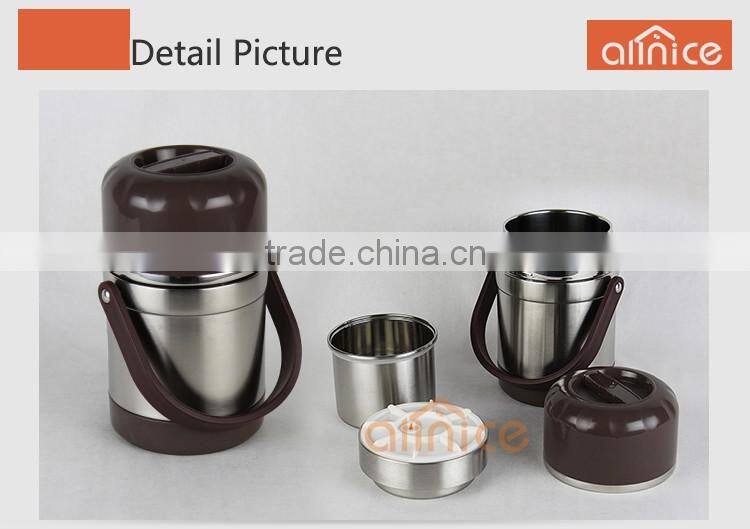 Sealed Stainless Steel Lunch Box Double Insulation Food Vacuum Lunch box/ Thermos Food Jar Lunch Pot