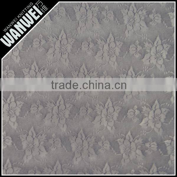 flat new peony designer flower gray resilient and bright nylon spandex lace fabric for spring and summer dress wholesale 4182
