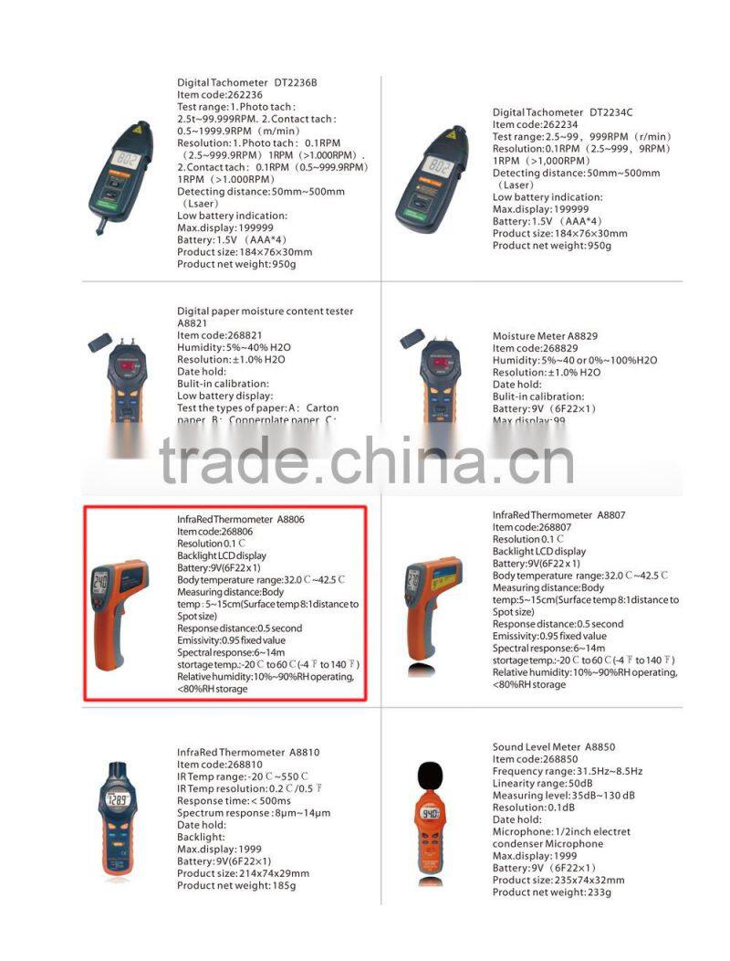 A8806 Battery InfraRed Thermometer