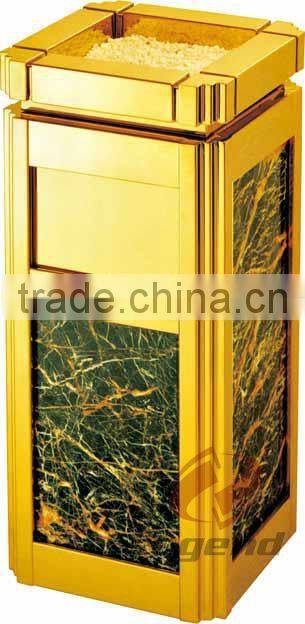 Hotel lobby luxury square dustbin in China