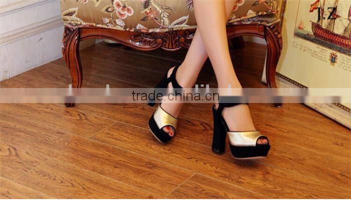 OS13 platform block high heel modern straps girl fashion shoes with platform patent upper pu