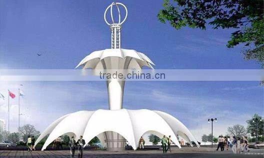 Tent Tensile Membrane Structure canopy applicatin for parking landscape PTFE ETFE