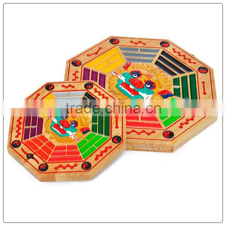 Fengshui Ba Gua Mirrors,peach wooden lion Mirror