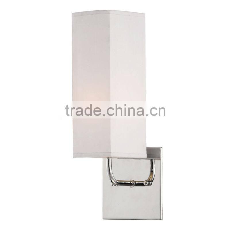 up and down metal wall light with black shade