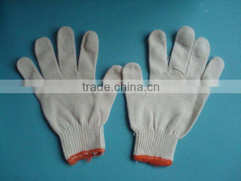 Safety Cotton Gloves Bleached White for Adult