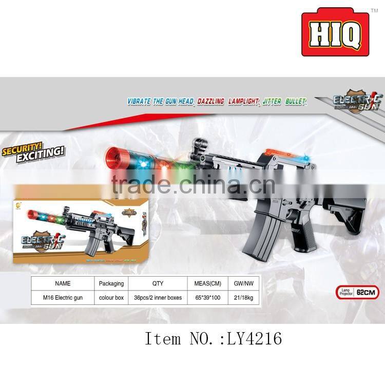 special funny electronic gun plastic toy gun projector toy with light and sound