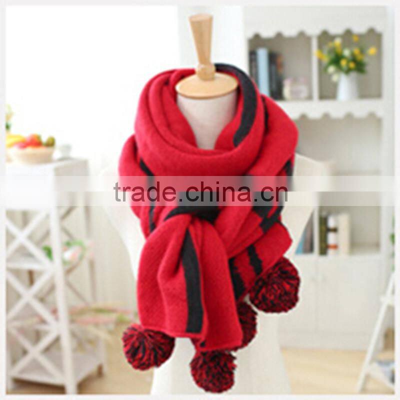 100% acrylic chunky women scarf double knitted scarf