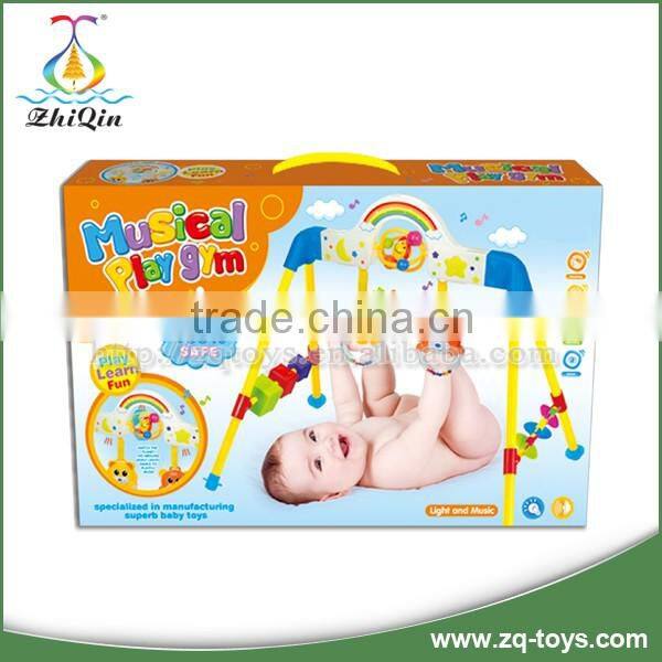 High quality electric baby play gym musical gym baby activity gym with hangjing toys