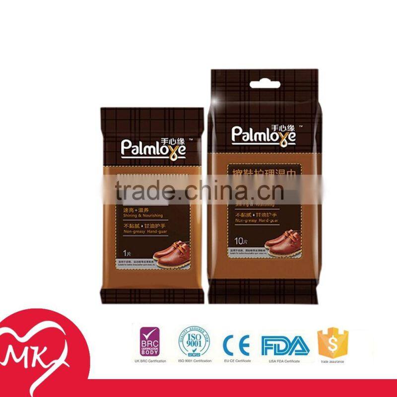 Special for dirty leather and synthetic sport wet shoe cleaning wipes
