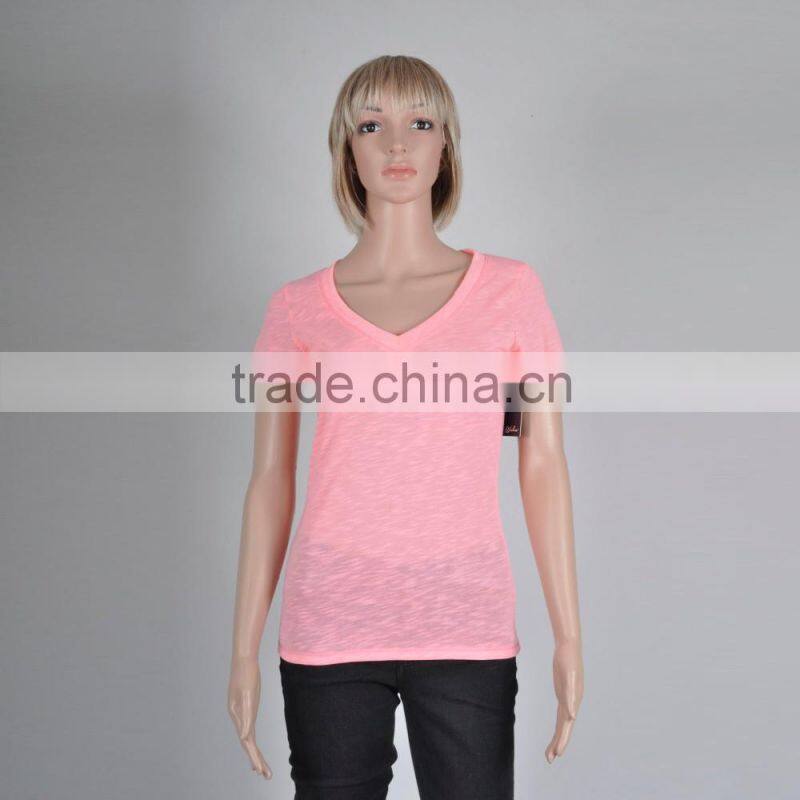 OEM Women blank short sleeve plain T shirt