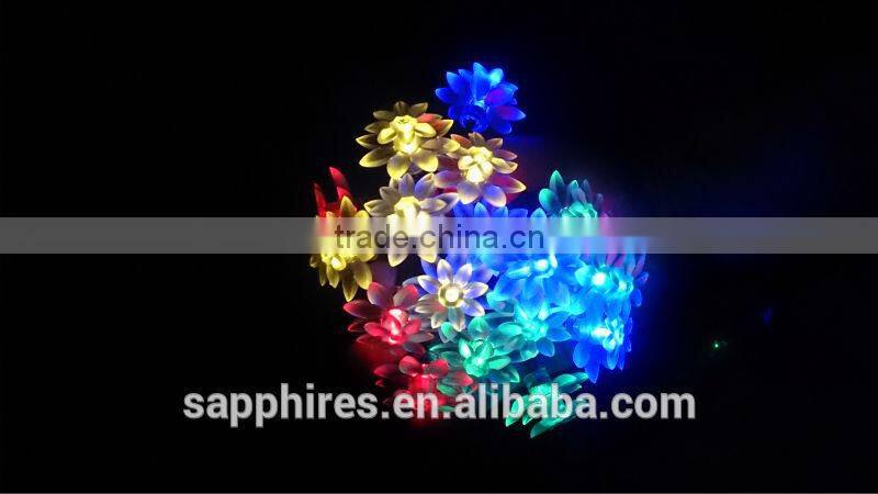 30L led solar christmas decoration string light-- lotus