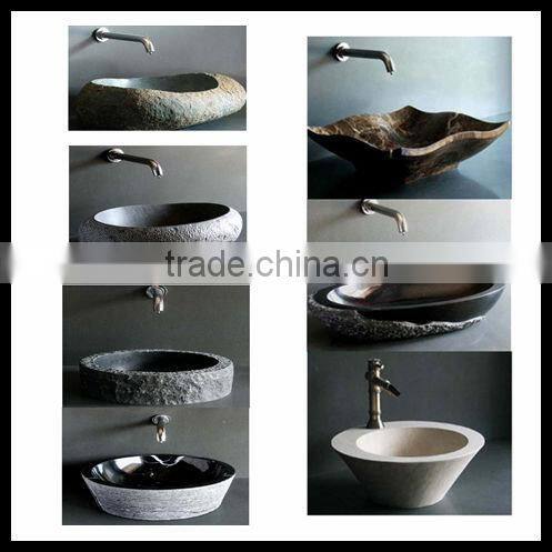 Chinese nero margiua black marble pedestal basin, bathroom wash basin, stone wash basin, vessel basin