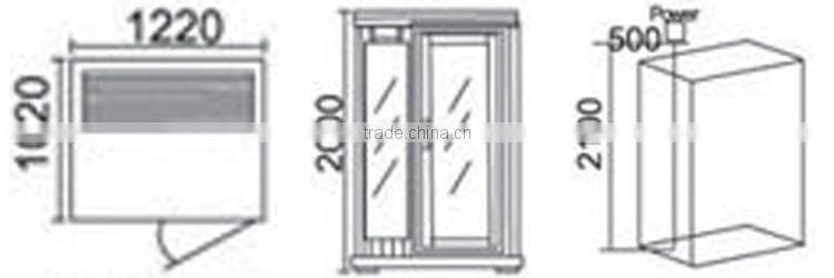 New design corner indoor carbon infrared sauna room