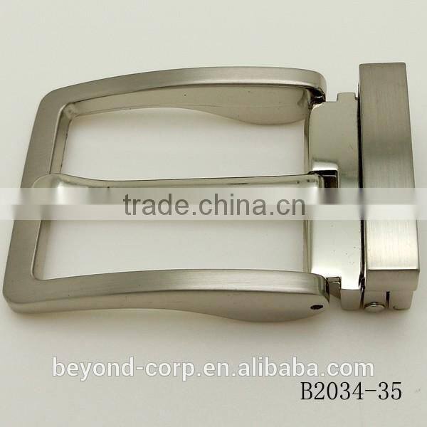 Formal type clip pin buckle brush nickel plated with zamack casting pin and loop teeth clip buckle