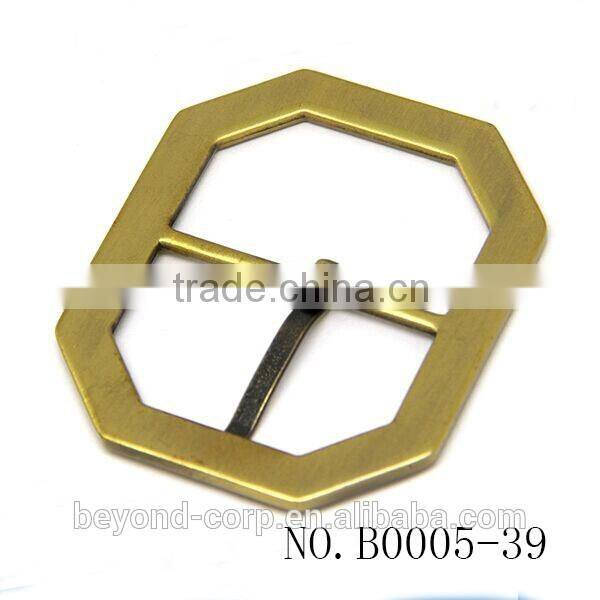 Anti brass brush effect hexagon shape buckle bee house shape pin bar buckle for handbag