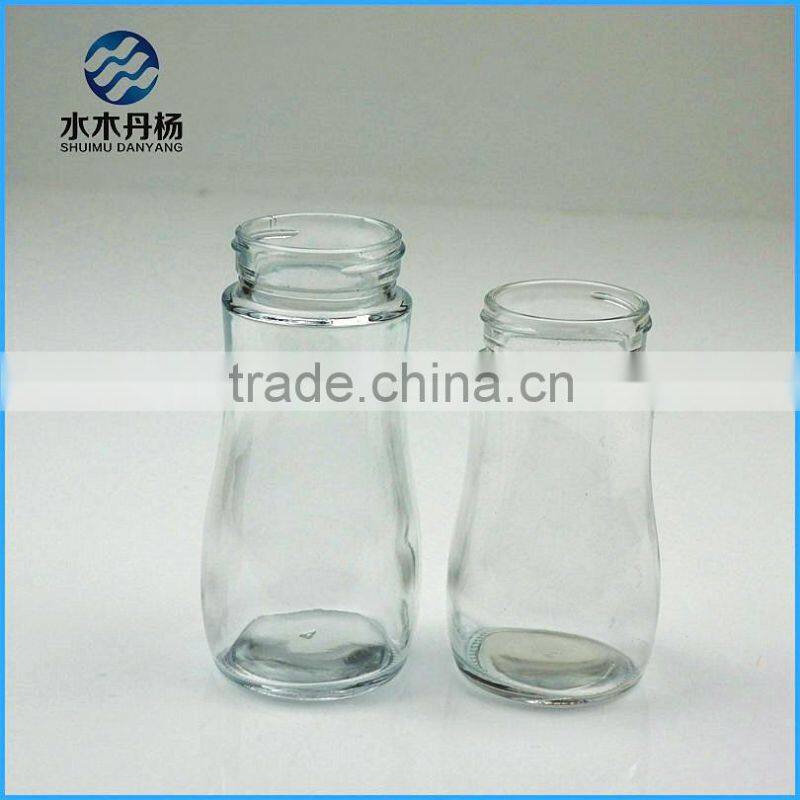 Glass spice shaker bottle glass spice bottles Glass bottles for pepper/spice with screw caps