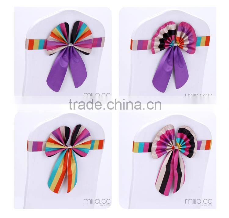 Wholesale China factory no need tie chair cover bow