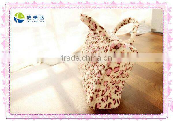 Fashion leopard print plush handbag 2013