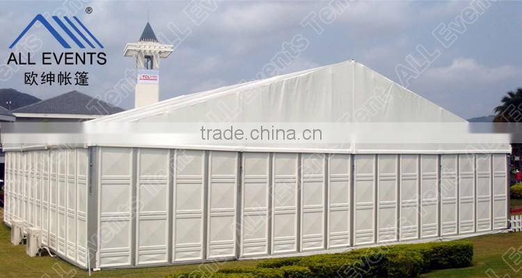 Outdoor clear span event tent with ABS walls