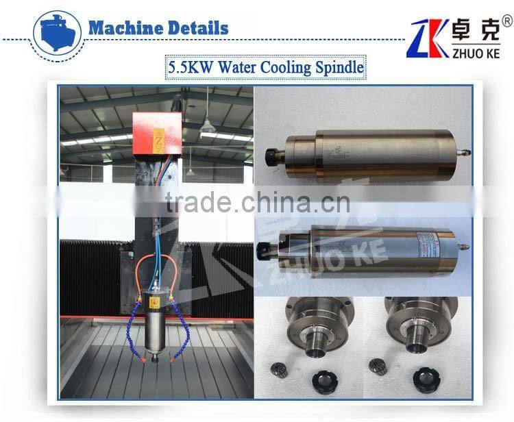 4 Axis 600MM High Z-Axis Stone CNC Carving Machine For Tombstone ZK-1325 With PCI NcStudio Control System