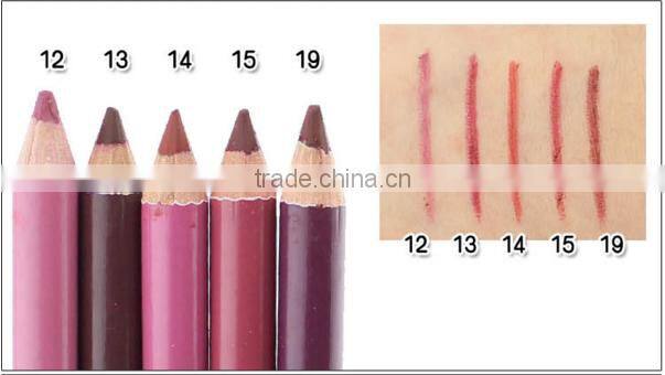 Newest Fashoin Korea Waterproof Long Lasting Makeup Wooden Lip Liner Pencil Lipliner 28 colors