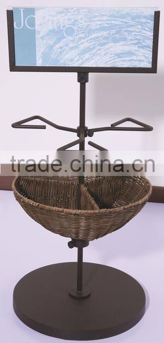 Tree Display With Rattan Basket