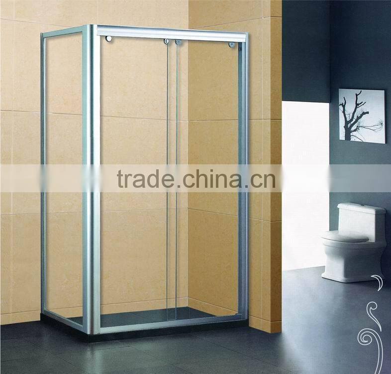 Square Bath Enclosure Clear Tempered Glass Shower Enclosure