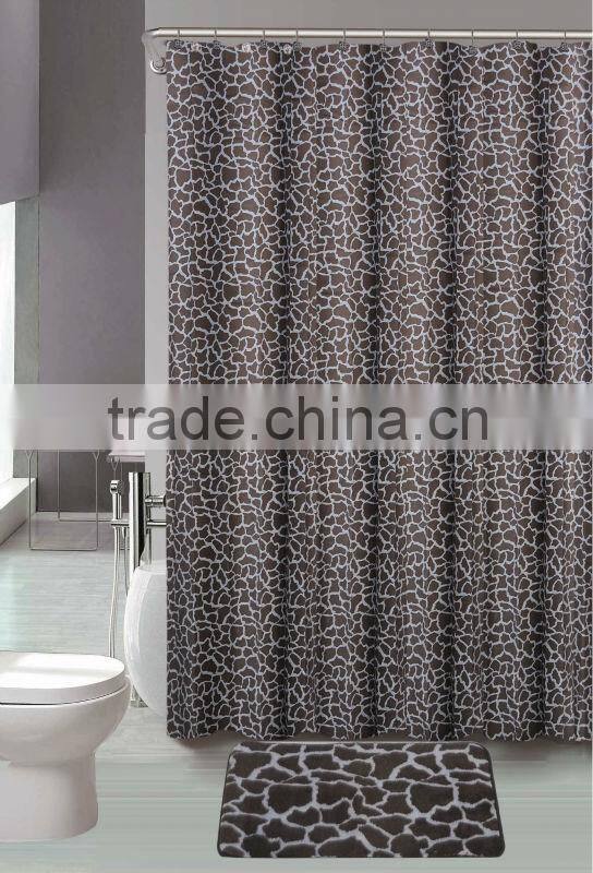 Zebra Fabric Shower Curtain