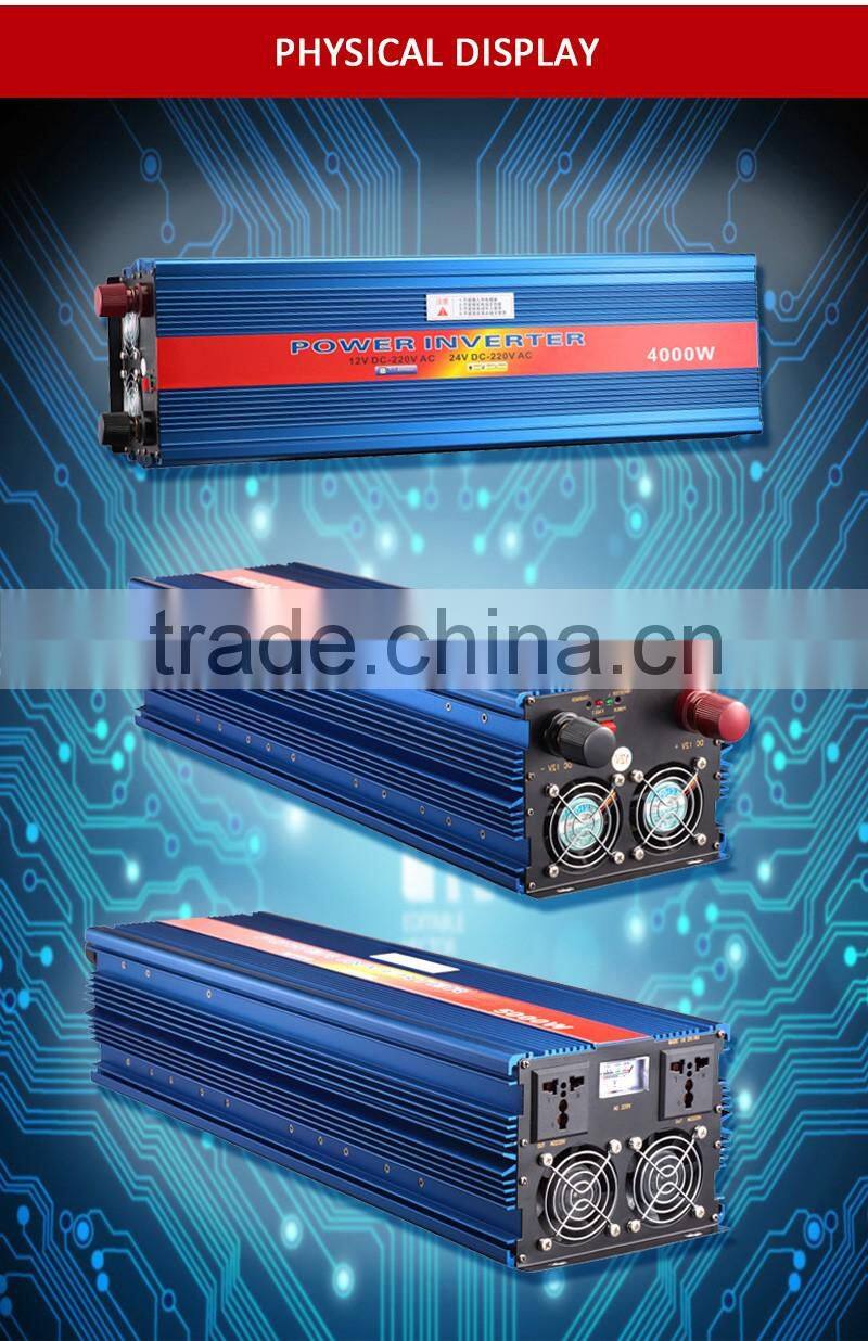 High frequency off grid 12v 220v 4000w sun solar systems inverters & converters