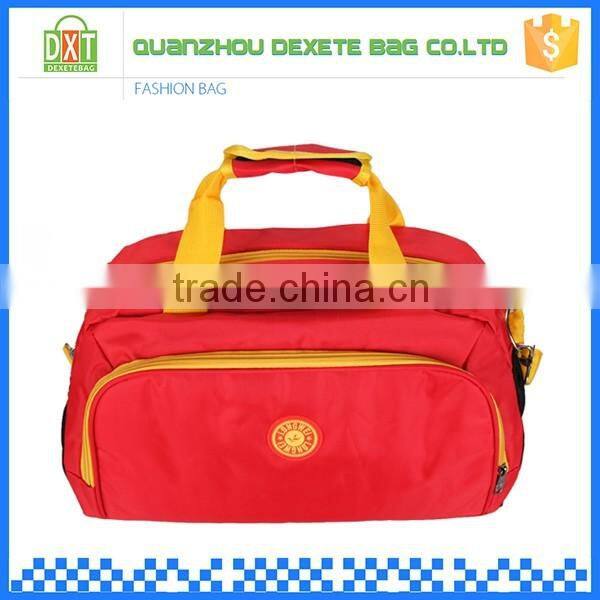 Waterproof camping red large capacity folding travel bag nylon
