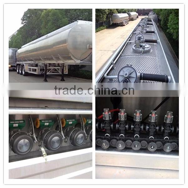 China 40tons 3 Axle 50CBM Aluminium alloy fuel tank trailer for sale