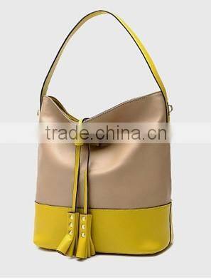 women leather bucket bag designer tote bag