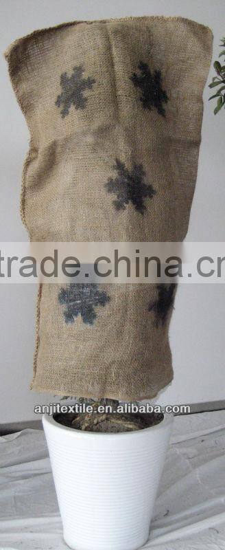 natural jute fabric/hot printed burlap ribbon