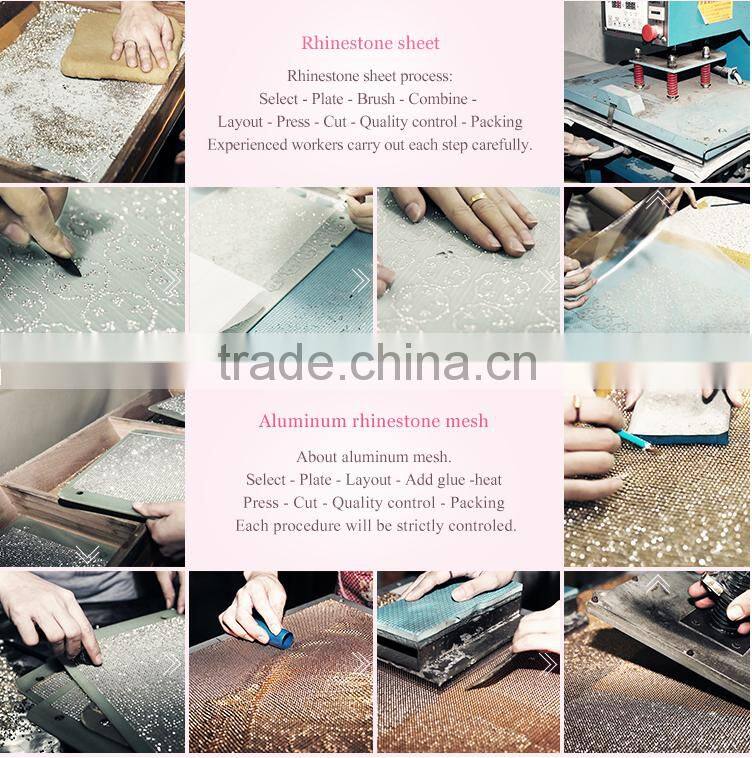 Glass Shoes Decoration Accessory Hot Fix Rhinestone Crystal Mesh