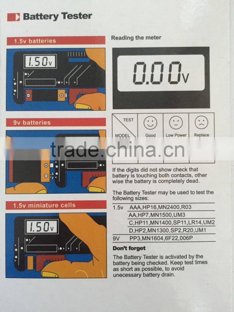Portable Smart LCD Direct Digital Battery Tester BT-168D Checker Electronic Battery Power Measure 9V 1.5V Button Cell AAA AA C D